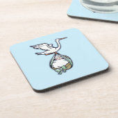 ザストル運クア男の赤ちゃん飲料用コースター コースター (左側)