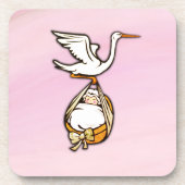 ザストーク運アベビーガール飲料用コースター コースター (正面)