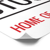 ザストープスタジアム通り標識 ポスター (角)