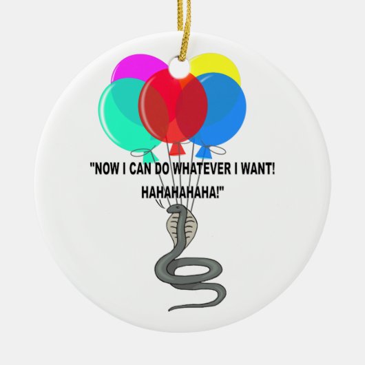 ザスネ飛んでいるーク セラミックオーナメント (正面)