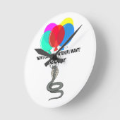 ザスネ飛んでいるーク ラウンド壁時計 (傾斜)