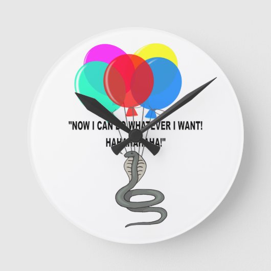 ザスネ飛んでいるーク ラウンド壁時計 (正面)