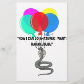 ザスネ飛んでいるーク 便箋 (正面)