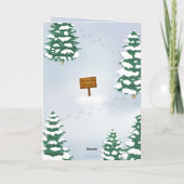 ザスノベアホリデーパーソナライズされたグリーティング カード (裏面)