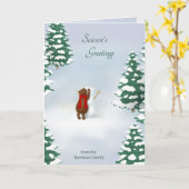 ザスノベアホリデーパーソナライズされたグリーティング カード (黄色い花)