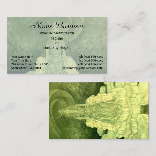 ザスノークイーンバイエドムンドゥラックイラスト 名刺 (正面/裏面)