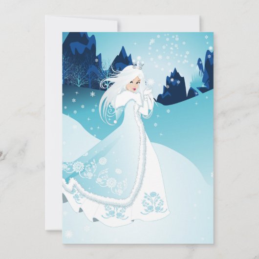 ザスノークイーンバースデーパーティーの招待状 招待状 (裏面)