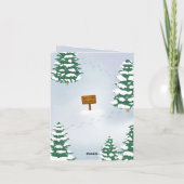 ザスノークマのパーソナライズされた森 サンキューカード (裏面)