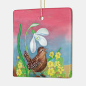 ザスノードロップとウォレン春イラストレーション セラミックオーナメント (左)