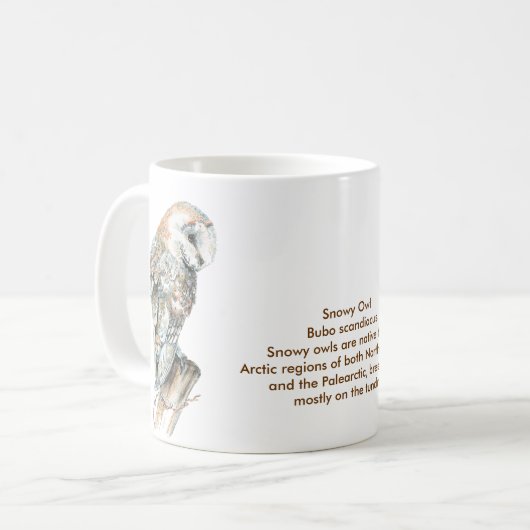 ザスノーフクロウバードマグカップ コーヒーマグカップ (正面左)