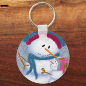 ザスノーモンマアンドスノーガールイラストレーション キーホルダー (正面)