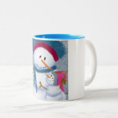 ザスノーモンマアンドスノーガールイラストレーション ツートーンマグカップ (正面右)