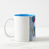ザスノーモンマアンドスノーガールイラストレーション ツートーンマグカップ (左)