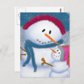 ザスノーモンマアンドスノーガールイラストレーション ポストカード (正面/裏面)