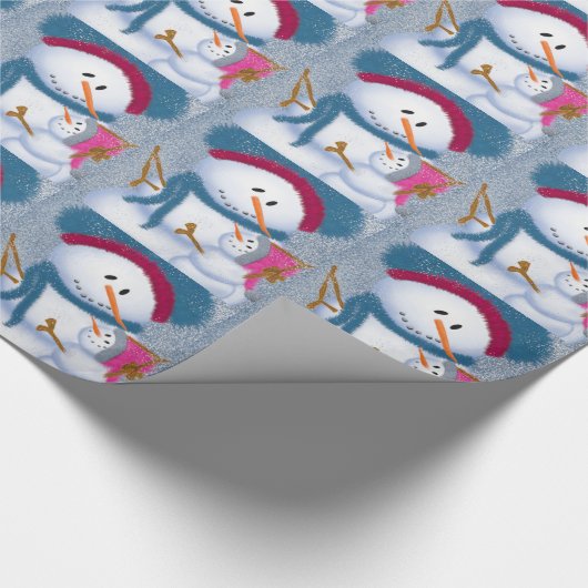 ザスノーモンマアンドスノーガールイラストレーション ラッピングペーパー (角)