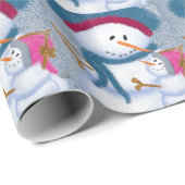 ザスノーモンマアンドスノーガールイラストレーション ラッピングペーパー (ロールコーナー)