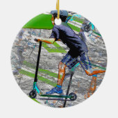 ザスピードスター – スクーターライダーセラミックオーナメント セラミックオーナメント (裏面)