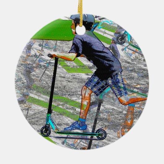 ザスピードスター – スクーターライダーセラミックオーナメント セラミックオーナメント (裏面)