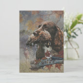 ザスプロケットスパニエル犬、ガンドッグアート 招待状 (スタンド正面)