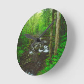 ザスモー素晴らしキー山脈 ラウンド壁時計 (傾斜)