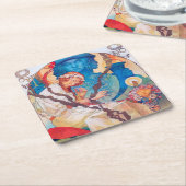 ザスラフエピックアルフォンスミュシャ スクエアペーパーコースター (アングル)