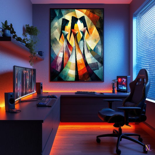 ザスリーグレイス – キュビストインスパイアバイルーベンス ポスター