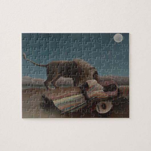 ザスリーピングジプシーbyアンリ・ルソーヴィンテージ・アート ジグソーパズル (横)