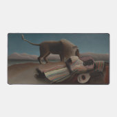 ザスリーピングジプシーbyアンリ・ルソーヴィンテージ・アート デスクマット (正面)