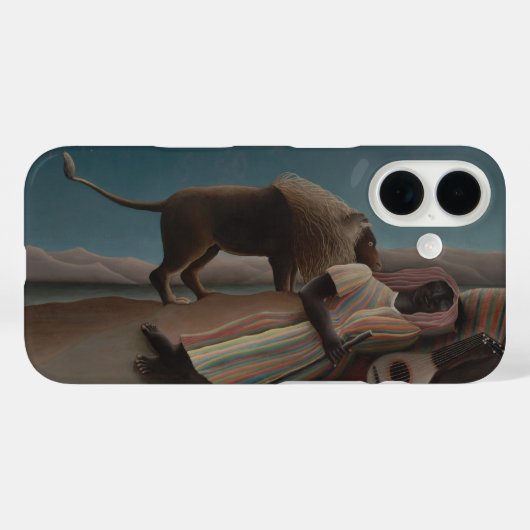 ザスリーピングジプシーbyアンリ・ルソーヴィンテージ・アート Case-Mate iPhoneケース (裏面 (横))