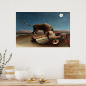 ザスリーピングジプシーHenri Rousseau ポスター (キッチン)