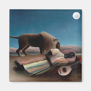 ザスリーピングジプシーHenri Rousseau マグネット