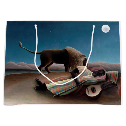 ザスリーピングジプシーHenri Rousseau ラージペーパーバッグ (正面)