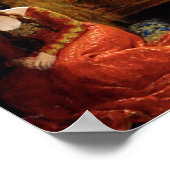 ザスリーピング美しい油絵画のキャンバス ポスター (角)