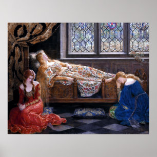 ザスリーピング美しいby John Collier 1921 ポスター