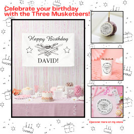 ザスリーマスケット銃兵ハッピーバースデーパーティー 横断幕