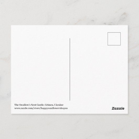 ザスワローズのネストキャッスルクリミアのウクライナハガキ ポストカード (裏面)