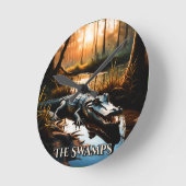ザスワンプ ラウンド壁時計 (傾斜)