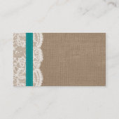 ザス素朴フラワー結婚ズコレクション – ティール（緑がかった色） エンクロージャーカード (裏面)