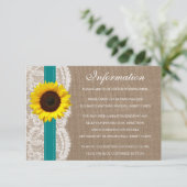 ザス素朴フラワー結婚ズコレクション – ティール（緑がかった色） エンクロージャーカード (スタンド正面)