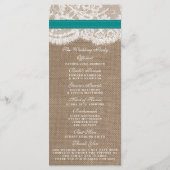 ザス素朴フラワー結婚ズコレクション – ティール（緑がかった色） プログラム (裏面)