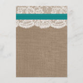 ザス素朴フラワー結婚ズコレクション – ティール（緑がかった色） メニュー (裏面)