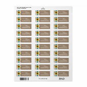 ザス素朴フラワー結婚ズコレクション – ティール（緑がかった色） ラベル (フルシート)