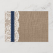 ザス素朴フラワー結婚ズコレクション – ネイビー エンクロージャーカード (裏面)