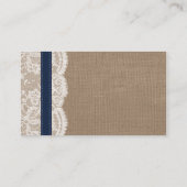 ザス素朴フラワー結婚ズコレクション – ネイビー エンクロージャーカード (裏面)