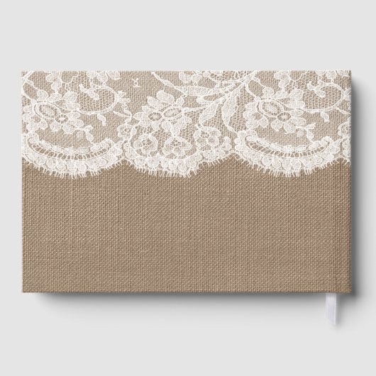 ザス素朴フラワー結婚ズコレクション – ネイビー ゲストブック (裏面)