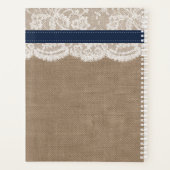 ザス素朴フラワー結婚ズコレクション – ネイビー プランナー手帳 (裏面)