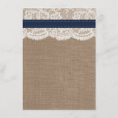 ザス素朴フラワー結婚ズコレクション – ネイビー メニュー (裏面)