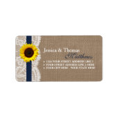 ザス素朴フラワー結婚ズコレクション – ネイビー ラベル (正面)