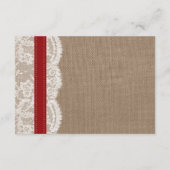 ザス素朴フラワー結婚ズコレクション – 赤 エンクロージャーカード (裏面)