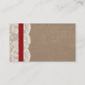 ザス素朴フラワー結婚ズコレクション – 赤 エンクロージャーカード (裏面)